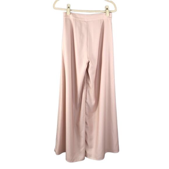 AS By DF Flare Satin Pant Women Sz 0 Blush Fairy Preppy Chick Luxury Party 20's - Picture 7 of 15